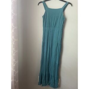 LISTICLE Women's Sleeveless One Piece Pants Romper Small Teal bell bottom